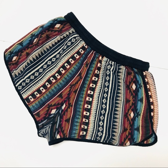 🌲3/$20 Angie Boho Cotton Native Bohemiam Shorts M - Picture 2 of 8